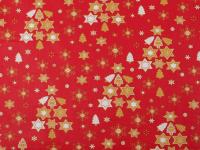Tkanina bawełniana / płótno gwiazdki motyw świąteczny