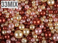 Szklane woskowane perły mix rozmiarów i kolorów Ø4-12 mm (50 g)