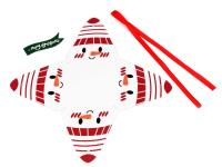 Pudełeczko dekoracyjne piramida motyw świąteczny renifer, Św. Mikołaj, bałwan, skrzat (10 szt)