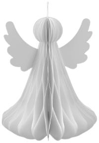 Aniołek papierowy składany do zawieszenia 24 cm