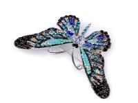 Broszka z szlifowanymi kamyczkami motyl