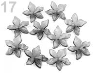 Plastikowe koraliki kwiaty / sukienki transparentne Ø25-29 mm (20 szt)
