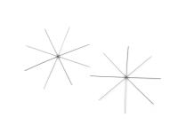 Gwiazda / śnieżynka druciana baza do nawlekania koralików Ø10,5 cm, 12,5 cm, 13,5 cm (2 szt)
