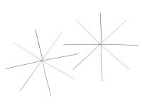 Gwiazda / śnieżynka druciana baza do nawlekania koralików Ø12 cm (5 szt)