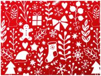 Tkanina bawełniana recyklowana motyw świąteczny